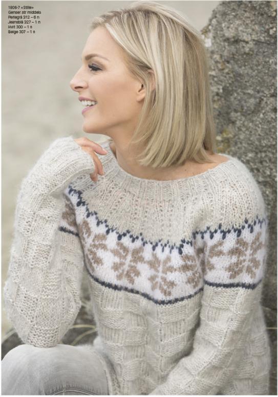 "Stille" Tröja - Viking Design 1806-7 Kit - XS-XL - Viking Alpaca Bris
