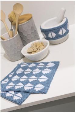 Grydelapper - Viking Design 1705-2D Kit - 22 x 22 cm - Viking Bamboo
