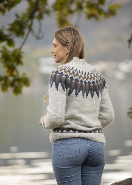 "Farfar" Genser - Viking Design 2138-10 Kit - XS-XXL - Viking Alpaca Bris