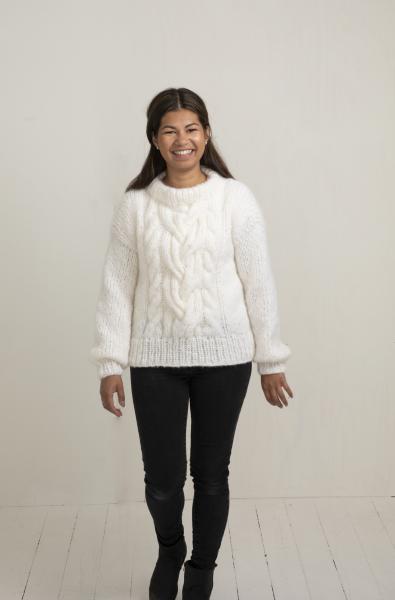 "Natali" Genser - Viking Design 2136-16 Kit - XS-XXL - Viking Alpaca Bris og Mohrino