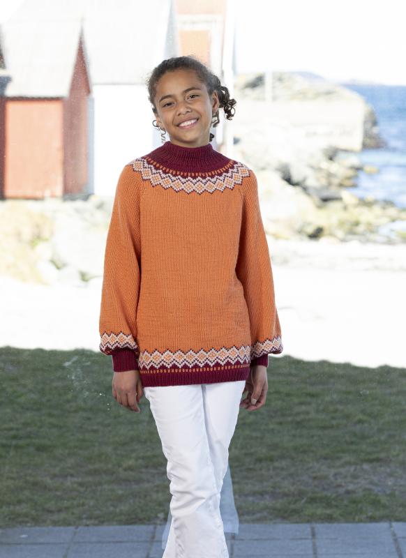 "Bea" Tröja - Viking Design 2123-8 Kit - 2-12 År - Viking Bamboo