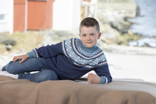 "Irsa" Genser - Viking Design 2123-4 Kit - 2-12 År - Viking Bamboo