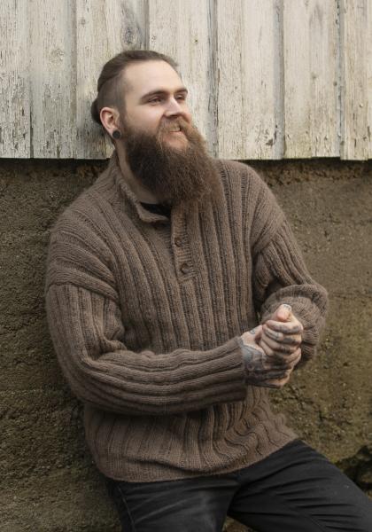 "Trygg" Genser - Viking Design 2107-9 Kit - XS-XXL - Viking Alpaca Bris