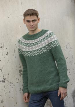 "Ruter" Genser - Viking Design 2107-5 Kit - XXS-XXL - Viking Alpaca Bris