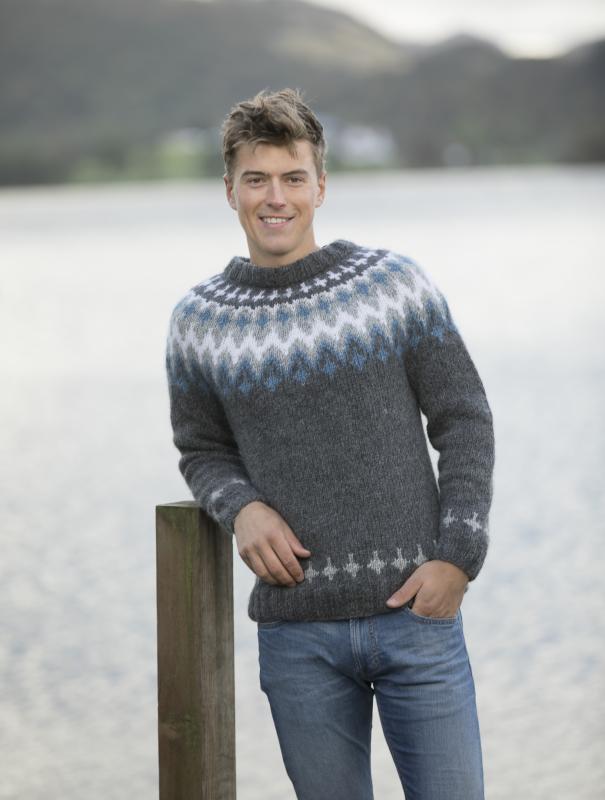 "Takk" Tröja - Viking Design 2107-2 Kit - XS-XXXL - Viking Alpaca Bris
