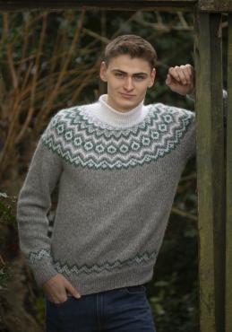 "Raus" Genser - Viking Design 2107-1 Kit - XXS-XXL - Viking Alpaca Bris