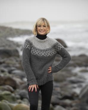"Stråle" Genser - Viking Design 2036-8 Kit - XS-XXL - Viking Alpaca Bris