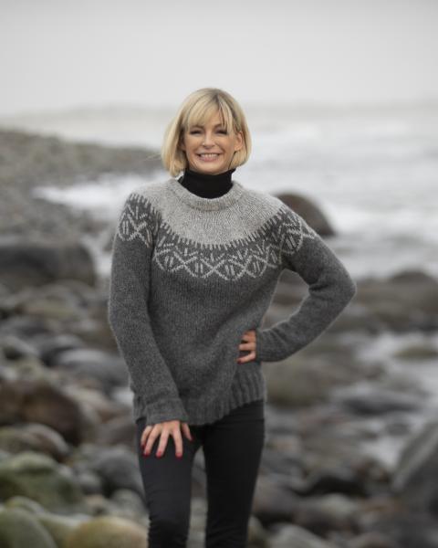 "Stråle" Genser - Viking Design 2036-8 Kit - XS-XXL - Viking Alpaca Bris
