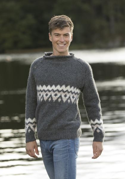 "Raus" Genser - Viking Design 2107-1 Kit - XXS-XXL - Viking Alpaca Bris