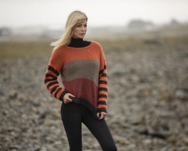 "Trygg" Genser - Viking Design 2036-1 Kit - XS-XXL - Viking Alpaca Bris