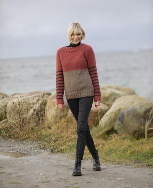 "Varme" Genser - Viking Design 2035-8 Kit - XS-XXL - Viking Alpaca Bris