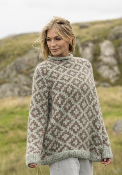 "Veslemøy" Genser - Viking Design 2519-7B Kit - XS-XL - Viking Alpaca Bris 