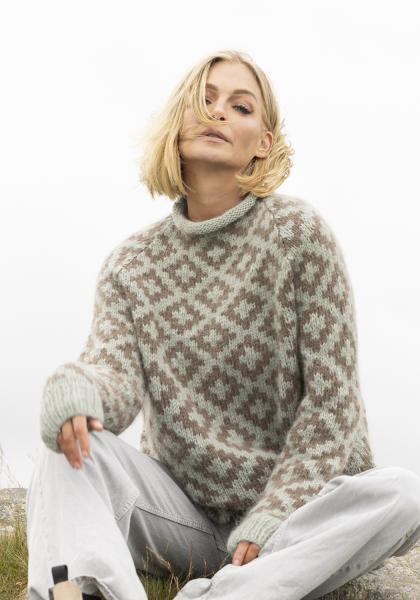 "Veslemøy" Genser - Viking Design 2519-7B Kit - XS-XL - Viking Alpaca Bris 