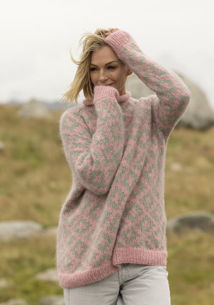 "Veslemøy" Genser - Viking Design 2519-7A Kit - XS-XL - Viking Alpaca Bris