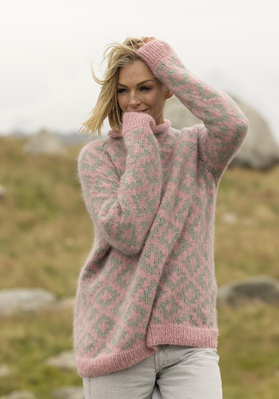 "Veslemøy" Tröja - Viking Design 2519-7A Kit - XS-XL - Viking Alpaca Bris