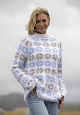 "Blomar" Genser - Viking Design 2519-6 Kit - XS-XXL - Viking Alpaca Bris