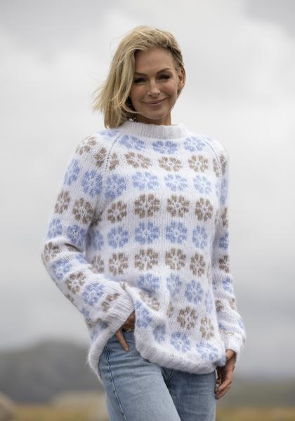 "Blomar" Genser - Viking Design 2519-6 Kit - XS-XXL - Viking Alpaca Bris