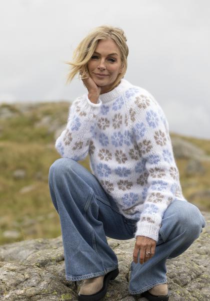 "Blomar" Genser - Viking Design 2519-6 Kit - XS-XXL - Viking Alpaca Bris