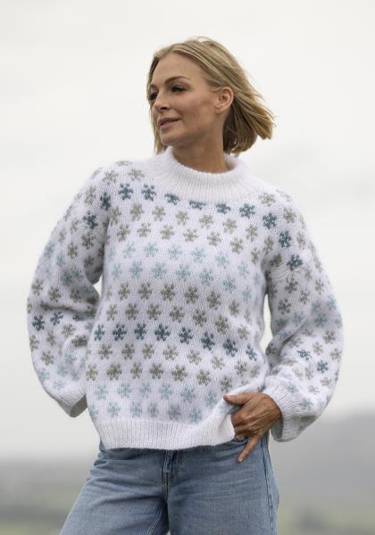 "Myra" Genser - Viking Design 2519-3 Kit - XS-XL - Viking Alpaca Bris