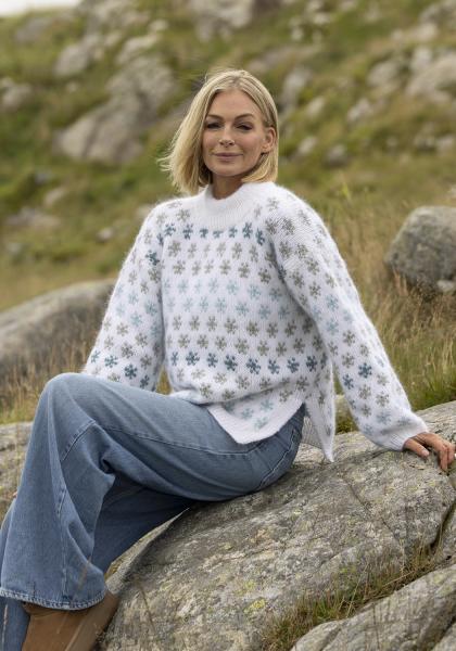 "Myra" Genser - Viking Design 2519-3 Kit - XS-XL - Viking Alpaca Bris