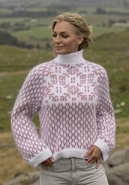 "Hulda" Genser - Viking Design 2519-1B Kit - XS-XXXL - Viking Alpaca Bris