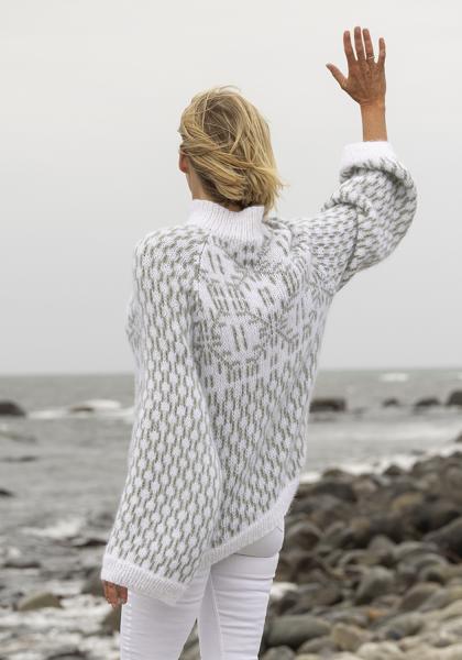 "Hulda" Genser - Viking Design 2519-1A Kit - XS-XXXL - Viking Alpaca Bris