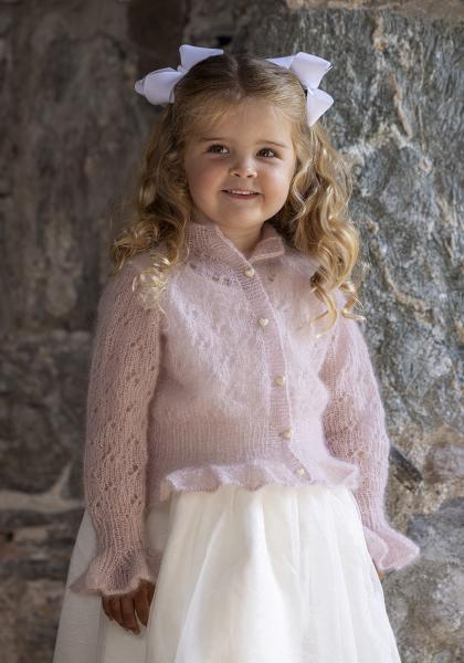 "Svane" Cardigan - Viking Design 2520-1 - 2-12år - Viking Kid-Silk