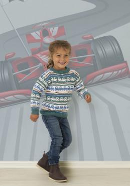 "Broom" Genser - Viking Design 2131-7B Kit - 1-12 År - Viking Alpaca Storm