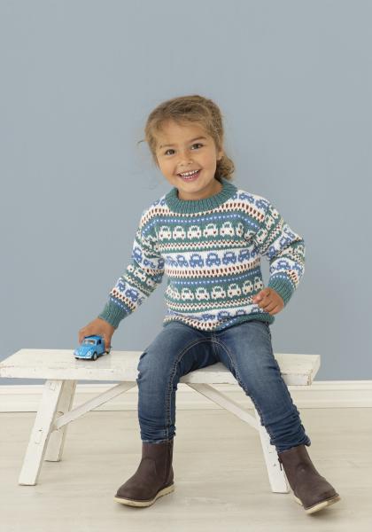 "Broom" Genser - Viking Design 2131-7B Kit - 1-12 År - Viking Alpaca Storm