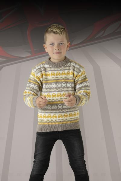 "Broom" Genser - Viking Design 2131-7A Kit - 1-12 År - Viking Alpaca Storm