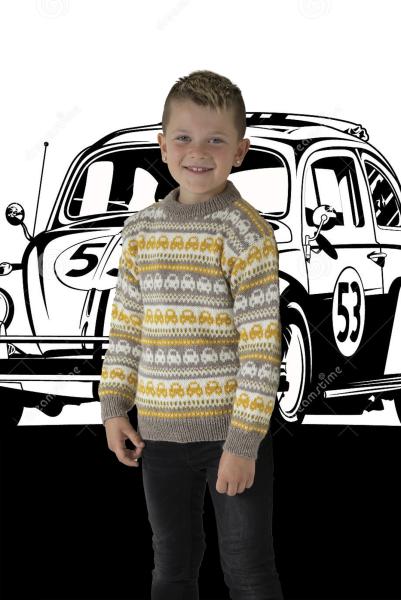 "Broom" Genser - Viking Design 2131-7A Kit - 1-12 År - Viking Alpaca Storm