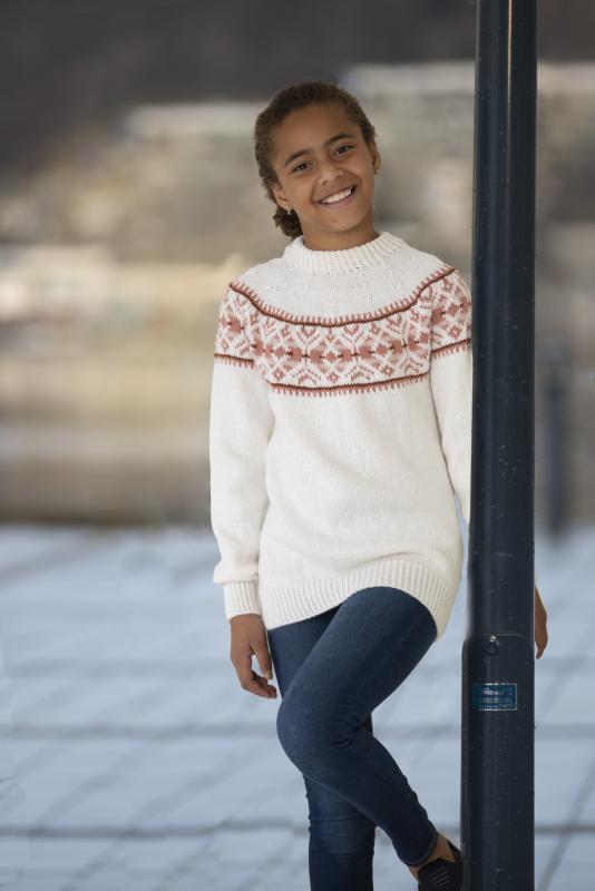 "Sandnes" Tröja - Viking Design 2131-5B Kit - 1-12 År - Viking Alpaca Storm