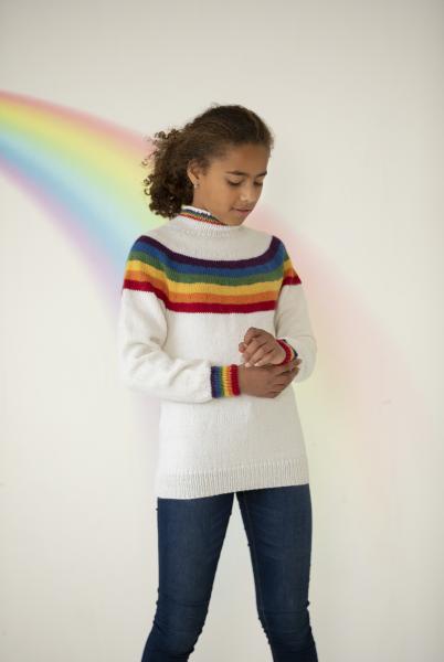 "Alt bliver godt" Genser og hue - Viking Design 2131-3 Kit - 2-12 År - Viking Alpaca Storm