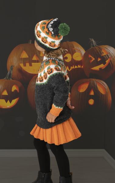 "Halloween" Nederdel - Viking Design 2131-2A Kit - 2-12 År - Viking Alpaca Storm