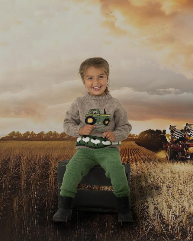 "Gøy på landet" Tröja och byxor - Viking Design 2131-1 Kit - 2-12 År - Viking Alpaca Storm