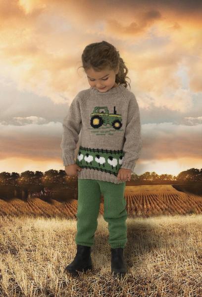 "Gøy på landet" Genser og bukser - Viking Design 2131-1 Kit - 2-12 År - Viking Alpaca Storm