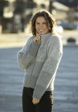 "Melody" Cardigan - Viking Design 2313-4B Kit - XS-XXL - Viking Alpaca Storm & Viking kid silk