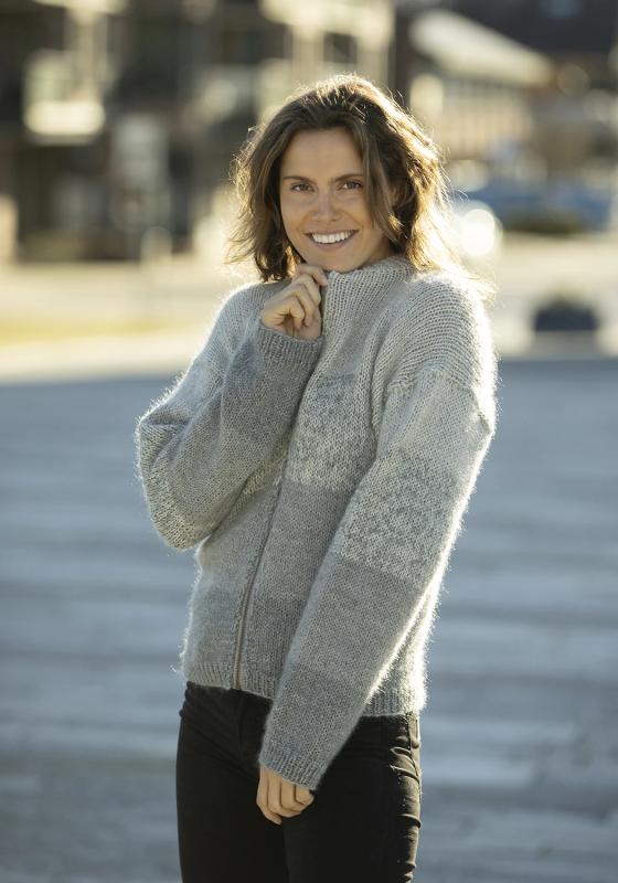 "Melody" Cardigan - Viking Design 2313-4B Kit - XS-XXL - Viking Alpaca Storm & Viking kid silk
