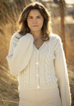 "Neah" Cardigan - Viking Design 2312-1 Kit - XS-XXL - Viking Alpaca Storm & Viking kid silk