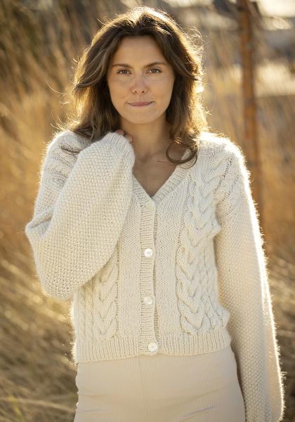 "Neah" Cardigan - Viking Design 2312-1 Kit - XS-XXL - Viking Alpaca Storm & Viking kid silk