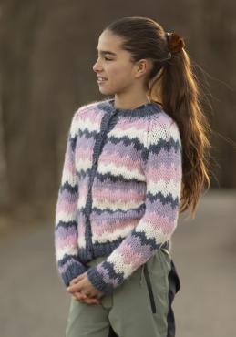 "Majella" cardigan - Viking Design 2405-8 Kit - 2 - 12 år - Viking Snorre