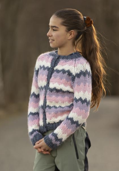 "Majella" cardigan - Viking Design 2405-8 Kit - 2 - 12 år - Viking Snorre