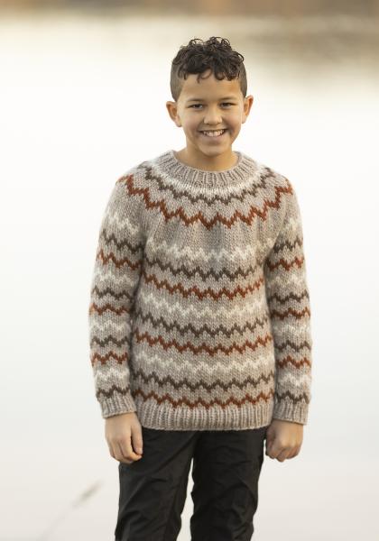 "Zagros" genser - Viking Design 2405-7 Kit - 2 - 12 år - Viking Snorre