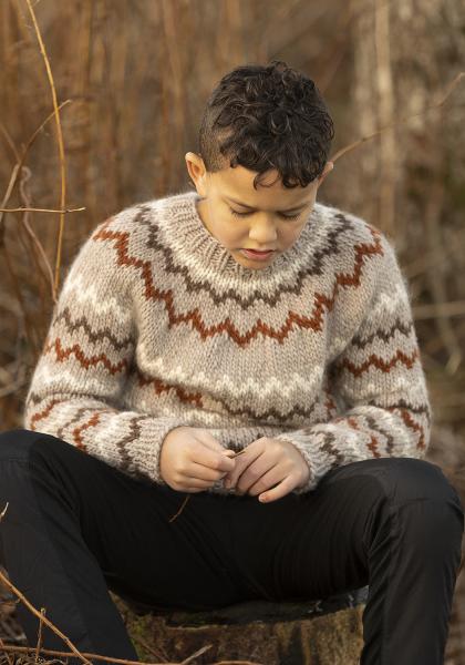"Zagros" genser - Viking Design 2405-7 Kit - 2 - 12 år - Viking Snorre