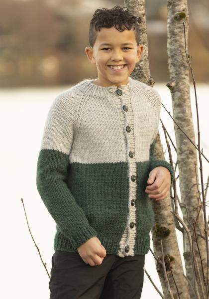 "Devid" genser - Viking Design 2405-5B Kit - 2 - 12 år - Viking Snorre