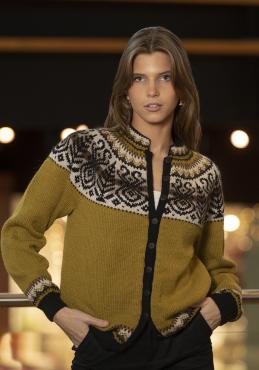 "Ophelia" Cardigan - Viking Design 2208-6 Kit - XS-XXXL - Viking Alpaca Storm