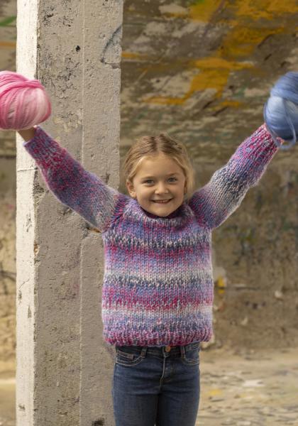 "Futt" Genser - Viking Design 2337-18B Kit - 2-12 år - Viking Alpaca Bris Multi