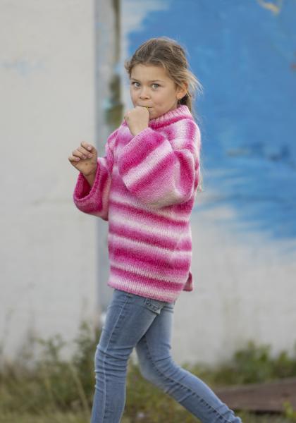 "Pinky" Genser - Viking Design 2337-11 Kit - 2-12 år - Viking Alpaca Bris Multi