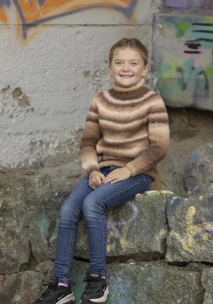 "Albus" Genser - Viking Design 2337-1B Kit - 2-12 år - Viking Alpaca Bris Multi