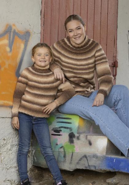 "Albus" Genser - Viking Design 2337-1B Kit - 2-12 år - Viking Alpaca Bris Multi